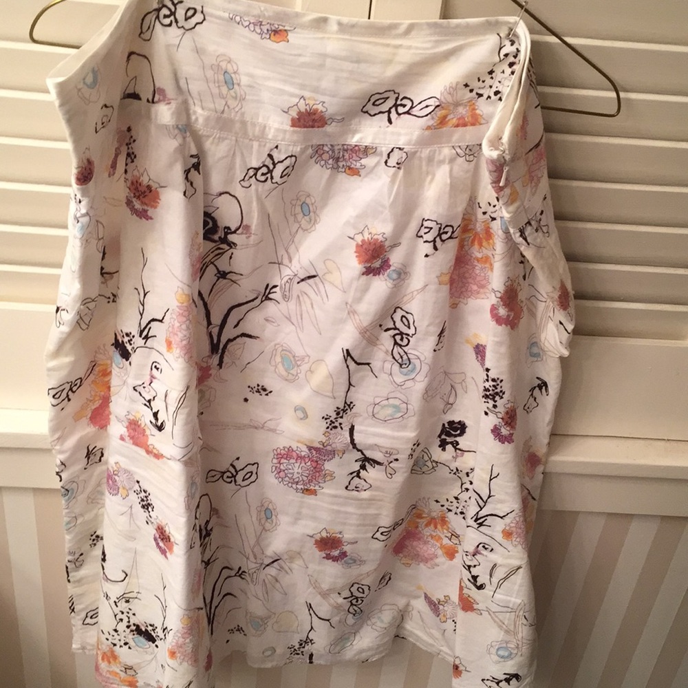 Calvin Klein white floral skirt